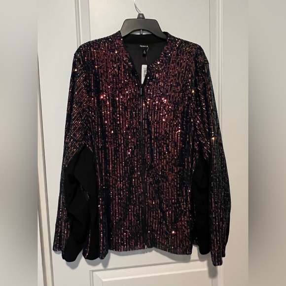 Torrid sequin moto jacket Size 5 - Picture 5 of 8